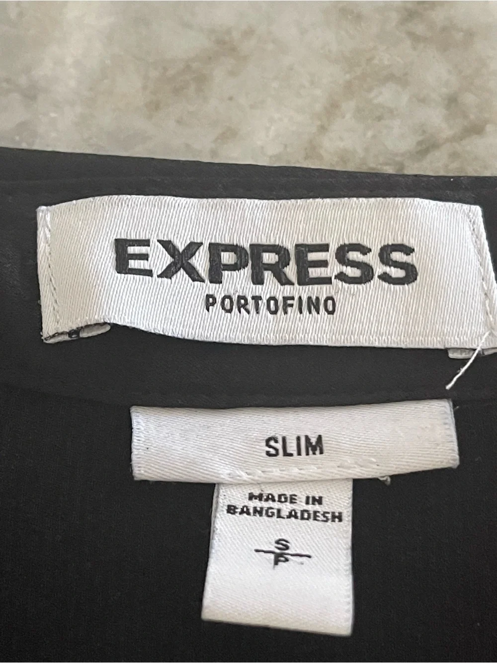 Express Sleeveless Black Button-Down Collared Blouse